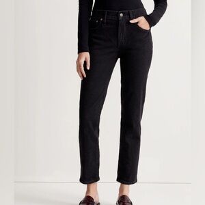 MADEWELL Black Mid-Rise Perfect Vintage Jeans Size 28